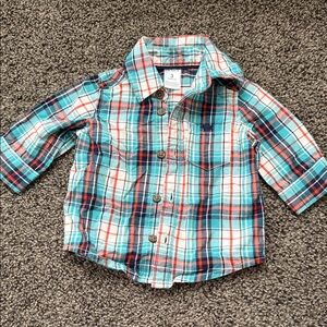 Carter's Multicolor Plaid Button Down Shirt